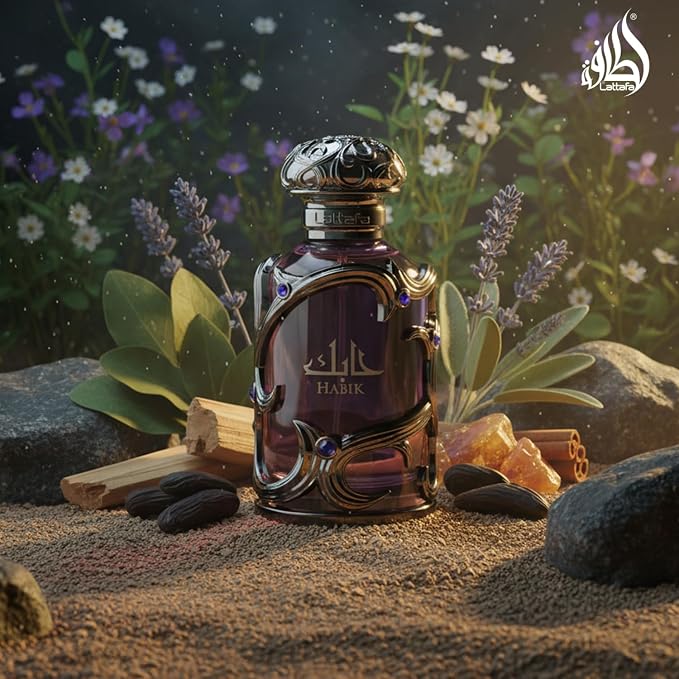 Lattafa Habik – Spicy, Aromatic, Woody, Musky – Eau de Parfum Spray Long-Lasting Fragrance for Men, 3.4 Ounce / 100 ml