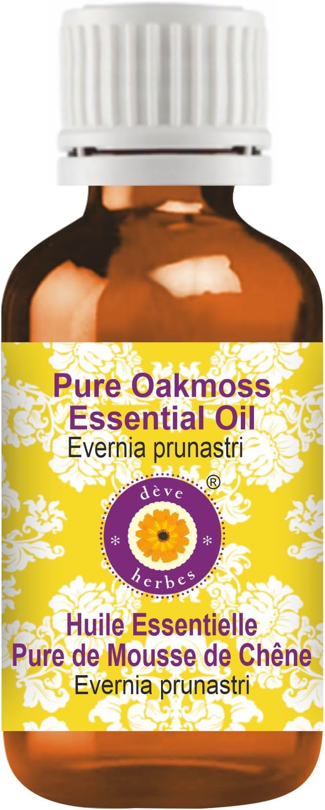 Deve Herbes Pure Oakmoss Essential Oil (Evernia prunastri) Steam Distilled 5ml (0.16 oz)