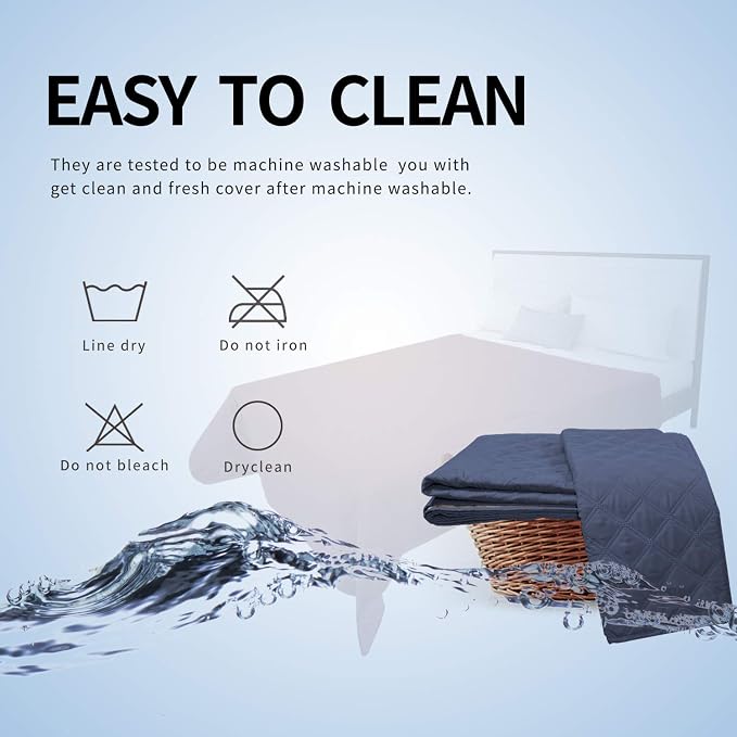 Easy-Going Waterproof Dog Bed Cover, Non-Slip Pet Blanket, 68x82in, Navy | Leakproof Couch Cover, Machine Washable Furniture Mattress Protector, Soft Sofa Mat For Dogs, Pet Friendly