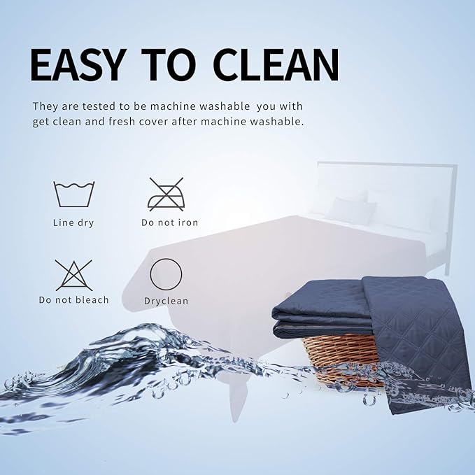 Easy-Going Waterproof Dog Bed Cover, Non-Slip Pet Blanket, 52x82in, Navy | Leakproof Couch Cover, Machine Washable Furniture Mattress Protector, Soft Sofa Mat For Dogs, Pet Friendly