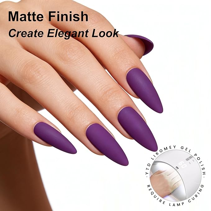 YTD Likomey Lavender Purple Gel Nail Polish,15ml Salon Home DIY Nail Art Manicure and Pedicure Fall Winter UV Color Varnish,CS462