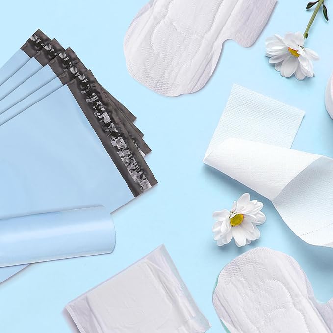 Sanitary Napkin Disposal Bags - Block Odors, Great Adhesion, Perfect Size - Feminine Hygiene Disposal Bags for Tampons and Pads 100Pcs (Blue)