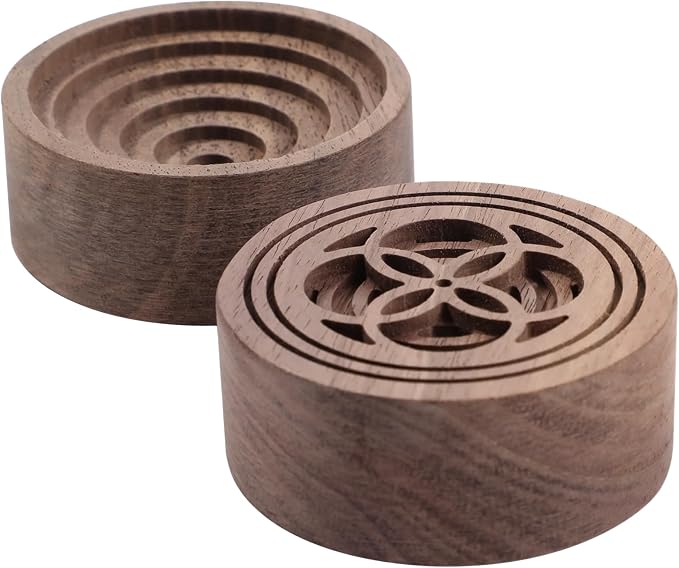 2 PCS Wooden Essential Oil Diffuser, Walnut Wood Diffuser, Aromatherapy Diffuser, Small Round Diffuser for Home, Offices, Cars, Yoga Rooms, Sauna Rooms, SPA Centers