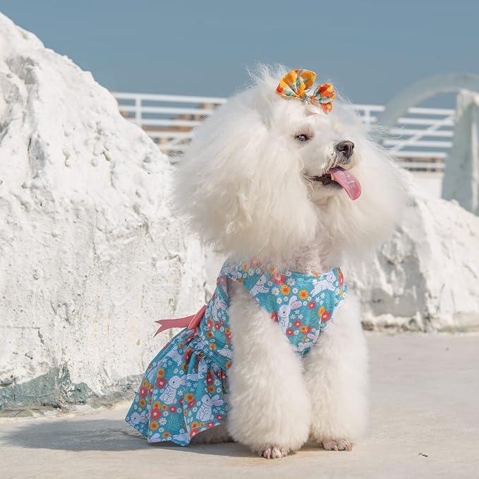 CuteBone Dog Mesh Dress Puppy Sundress Pet Outfit Summer Fashion for Small Dogs Girl Cat Clothes