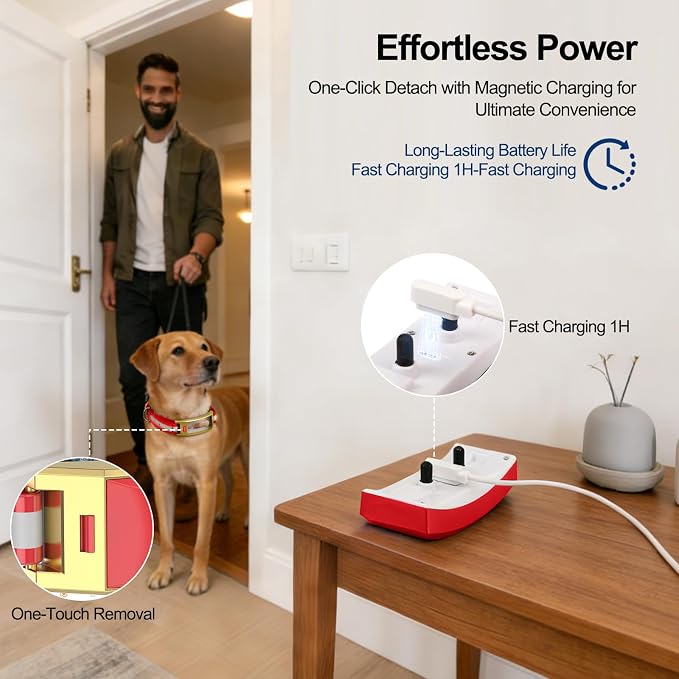 GPS Wireless Dog Fence, No Monthly Fee for Medium & Large Dogs