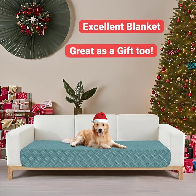2026 Waterproof Sofa Dog Blanket (30"x70") Comfy Couch Sofa Mat for Pets with Anti-Slip Back, Universal Incontinence Lightweight Liner Pad for Furniture Car Picnic etc Durable Washable, Lake Blue