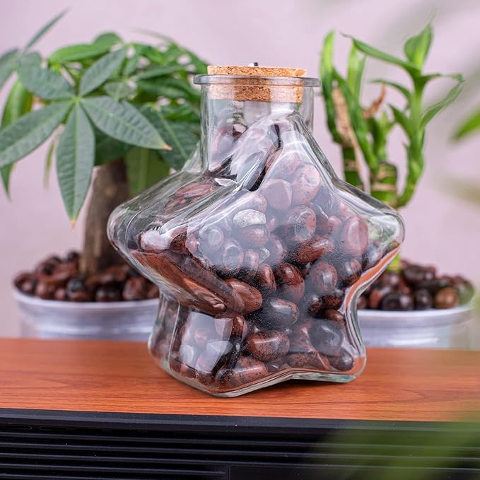 Polished Mahogany Obsidian Crystal Chips Set, 0.4'', 128 Pcs - Handpicked Natural Tumbled Stones and Crystals Bulk for Healing, Reiki, Meditation, Witchcraft and Home Decor