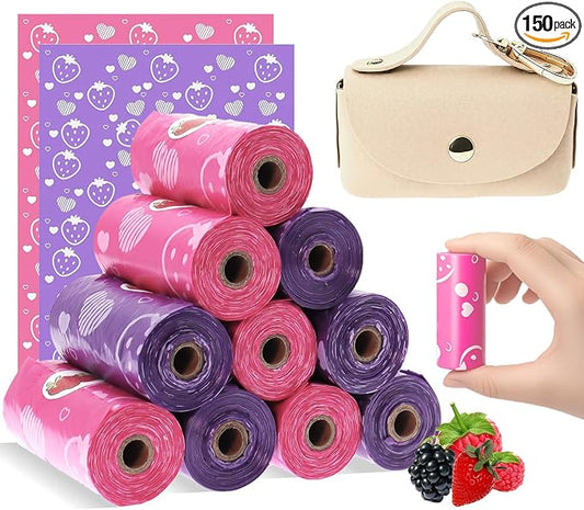Sanitary Napkin Disposal Bags with Dispenser, Feminine Hygiene Disposal Bags for Tampons Trash Bag, Personal Care Sanitary Bag for Women Privacy Handling (Multicolor)