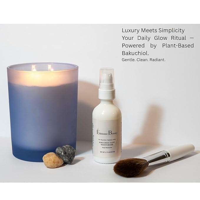 Bakuchiol Glow Moisturizer – Plant-Based Retinol Alternative for Youthful, Radiant Skin | Lightweight, Hydrating Daily Facial Cream (1.7 fl oz / 50 mL)