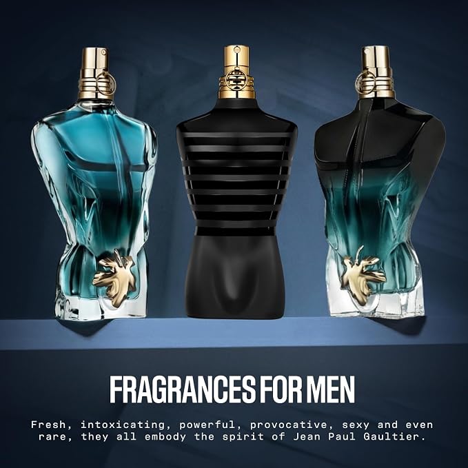 Jean Paul Gaultier Le Male Le Parfum - Amber Woody Eau de Parfum Intense for Men Fragrance - Cardamom, Lavender & Iris, Vanilla - Men's Perfume Spray, 6.8oz