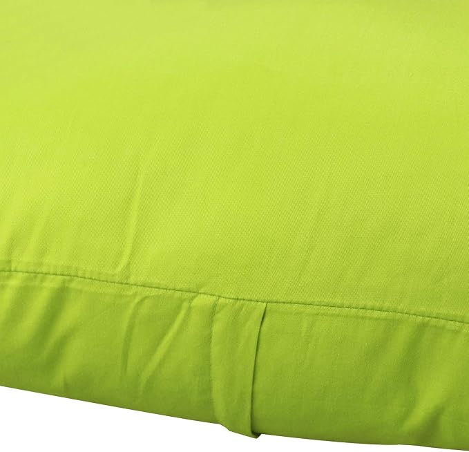 Thmyo 4-Pack 100% Cotton Comfortable Solid Decorative Throw Pillow Case Square Cushion Cover Pillowcase Sublimation Blank Pillow Covers DIY Throw Pillowcase for Couch(22x22 inch/ 55x55cm,Light Green)