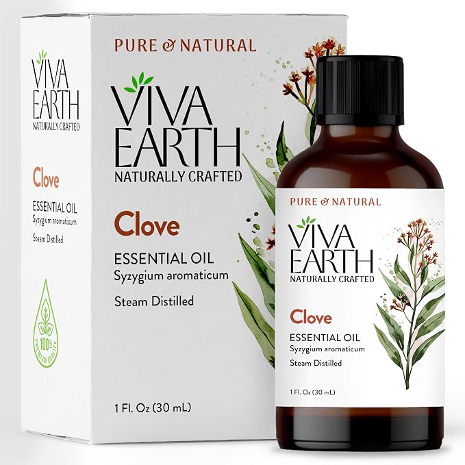 Clove Essential Oil – 100% Pure and Natural, Clove Essential Oil for Skin, Body, Teeth & Gums, Diffusers, Aromatherapy, DIY Crafts, Soap and Candle Making – with Dropper, 1 Fl. oz