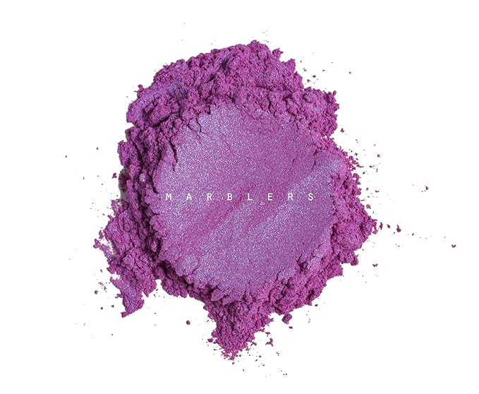 MARBLERS Fine Synthetic Mica Powder [My Lilac] 0.11oz (3g) | Highly Pigmented | Non-Toxic, Vegan, Cruelty-Free | Lip Gloss, Lipstick, Bath Bomb, Nail Polish, Nail Art | Party, Body, Face Makeup