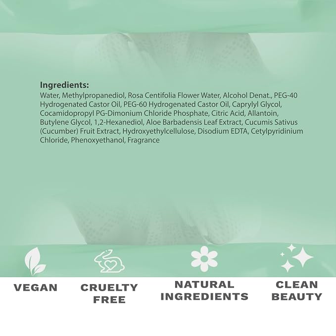 BioMiracle BE FEMME Refreshing Feminine Wipes (3-Pack, 90 Total Sheets) Cucumber & Aloe, Menopause Balance, pH Balanced, Flushable, Vegan & Cruelty-Free