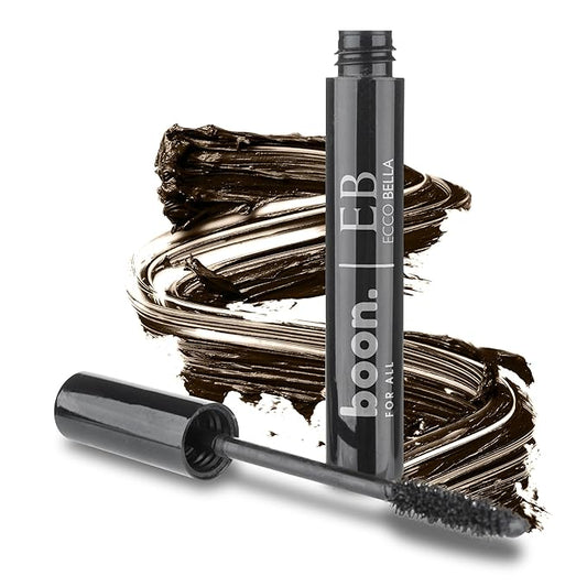 Ecco Bella FlowerColor Organic Mascara – Ideal for Sensitive Eyes – All Natural, Vegan & Waterproof – Clean Brown Mascara, Long-Lasting, Smudge-Free & Gluten-Free for Beautiful Lashes