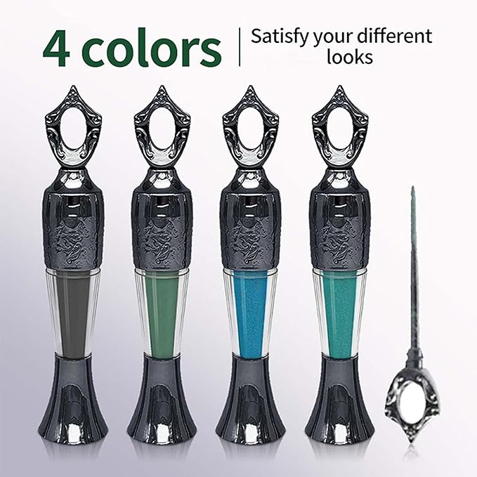 Powder Eyeliner, Multi-Use Eyeliner Powder Long-Wearing & Smudge-Proof Intense Color Easy To Apply, Gentle & Skin-Friendly Formula, Smoothly Outlines The Eye-Liner For Women, #02 Dark Green