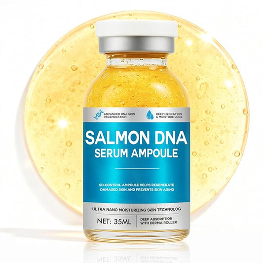 Salmon DNA Ampoule - Hydrating Facial Serum with Collagen, Glutathione & Hyaluronic Acid - Supports Skin Elasticity & Diminishes the Look of Fine Lines - 35ml