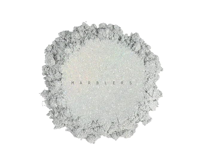 MARBLERS Glitter Mica Powder [Moonlight] 0.14oz (4g) | Glitter Mica | Highly Pigmented | Non-Toxic, Vegan, Cruelty-Free | Eyeshadow, Body Butter, Nail Polish, Nail Art | Party, Body, Face Makeup