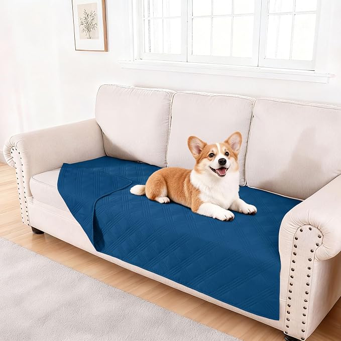 Waterproof Reversible Dog Blanket, Soft Couch Cover for Dogs Washable | Dual-Sided Waterproof Pet Bed Blanket, Resist Stains Spills & Pet Hair, Practical Furniture Protector For Pets, Size 40"x80"