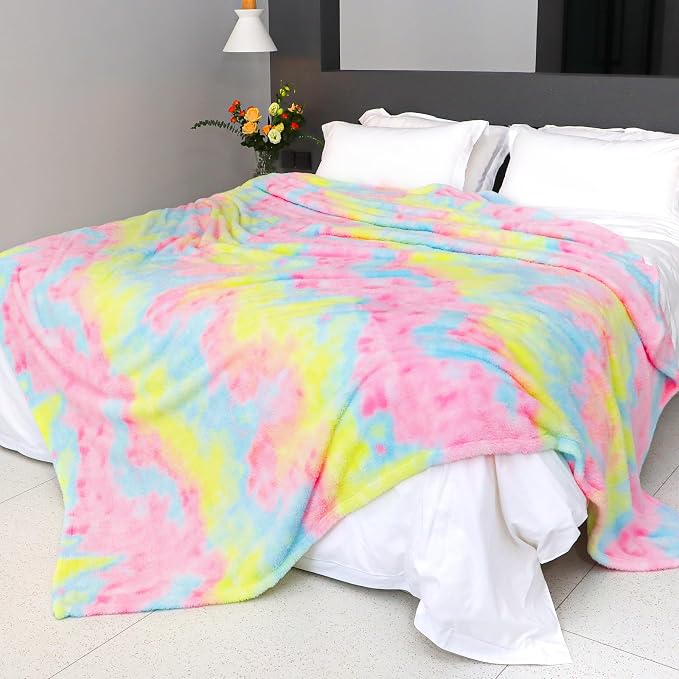 MUGD Lightweight Blanket Fleece Big Blanket Fuzzy Throw Blanket for Bed King Size