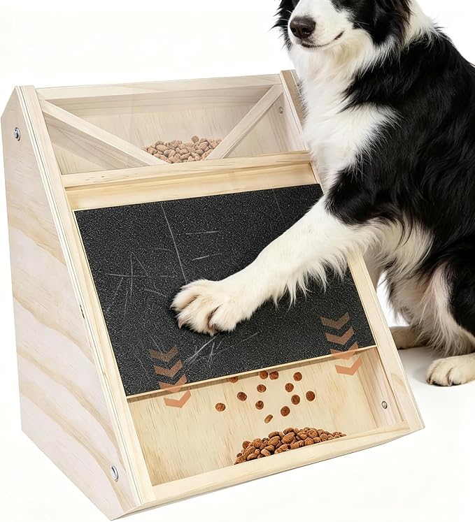 Dog Scratch Board with Treats (Light Natural Pine)