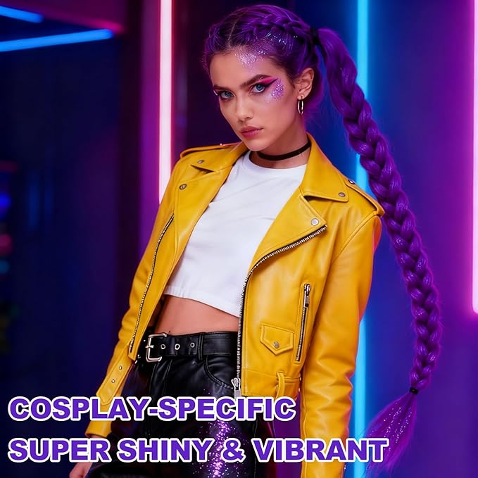 Hair and Body Glitter Spray, Holographic Glitter Highlighter Powder for Rumi Costume Cosplay Makeup, Face Body Clothes Shiny Glitter, Loose Shimmer Hairspray Festival Rave Prom Accessories (Purple)