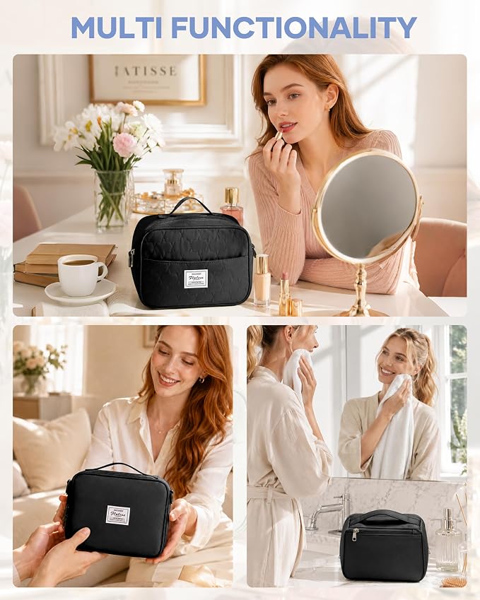 Gym Bag Womens Mens with Shoes Compartment Travel Duffel Bag for Women for Plane Sport Gym Tote Bags Swimming Yoga Weekend Overnight Carry on Bag Hospital Holdalls 4Pcs Set Black