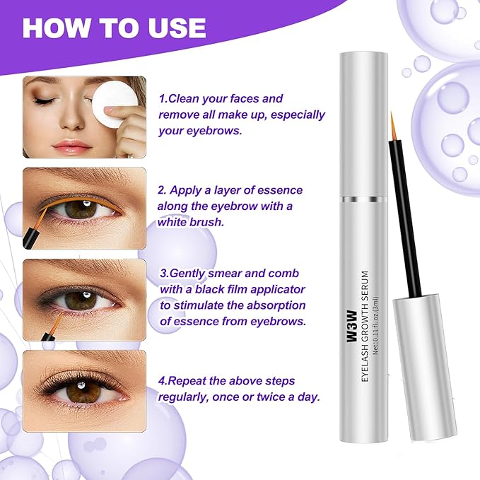 Lash Serum- Rapid Eyelash Growth Serum for tronger, Healthier Lashes & Brows, Vegan & Cruelty-Free (1 PCS)