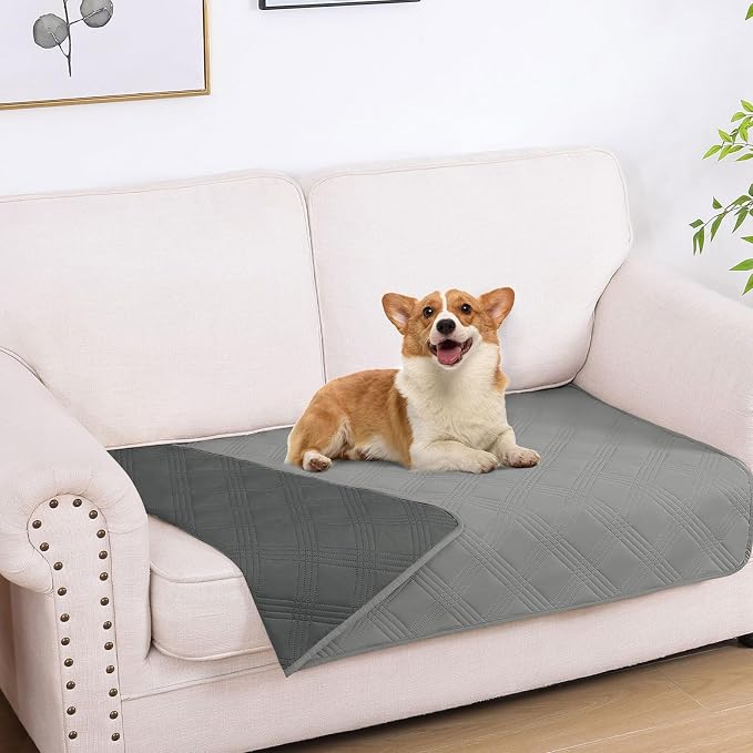 Waterproof Reversible Dog Blanket, Soft Couch Cover for Dogs Washable | Dual-Sided Waterproof Pet Bed Blanket, Resist Stains Spills & Pet Hair, Practical Furniture Protector For Pets, Size 30"x53"