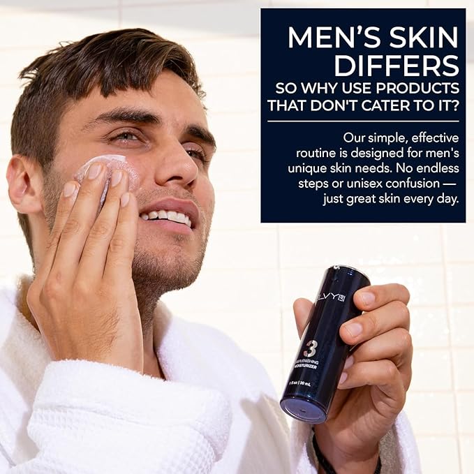 Replenishing Men's Face Moisturizer | Hydrating Vitamin E & Shea Butter Face Cream for Men Conatain Hyaluronic Acid Ceramides | Non-Greasy Daily Facial Moisturizer for All Skin Type 1 Fl Oz