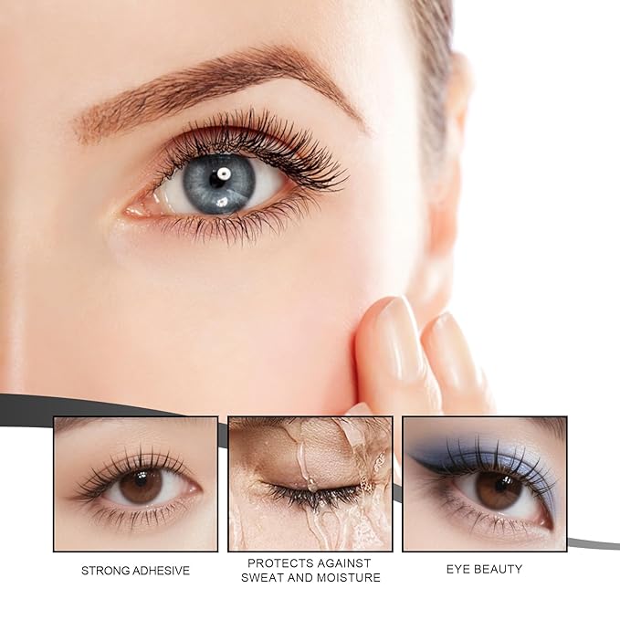 Zkyo Iron Wand Mascara, Waterproof Metal Mascara Wand,Liquid Lash Extensions Effect, Waterproof & Long-Lasting, No Flaking, No Clumping, 3D Curling Eyelash(Black)（1PC)