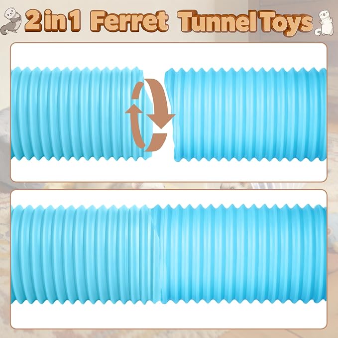 Mity rain 2PCS Ferret Toys with 6 Balls Inclueded