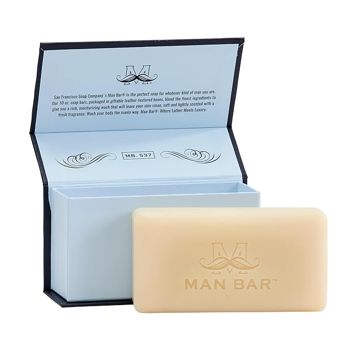San Francisco Soap Company Silver Sage and Bergamot Fragrance Man Bar - DEEP CLEANSING - No Harmful Chemicals - Good for All Skin Types - Made in the USA