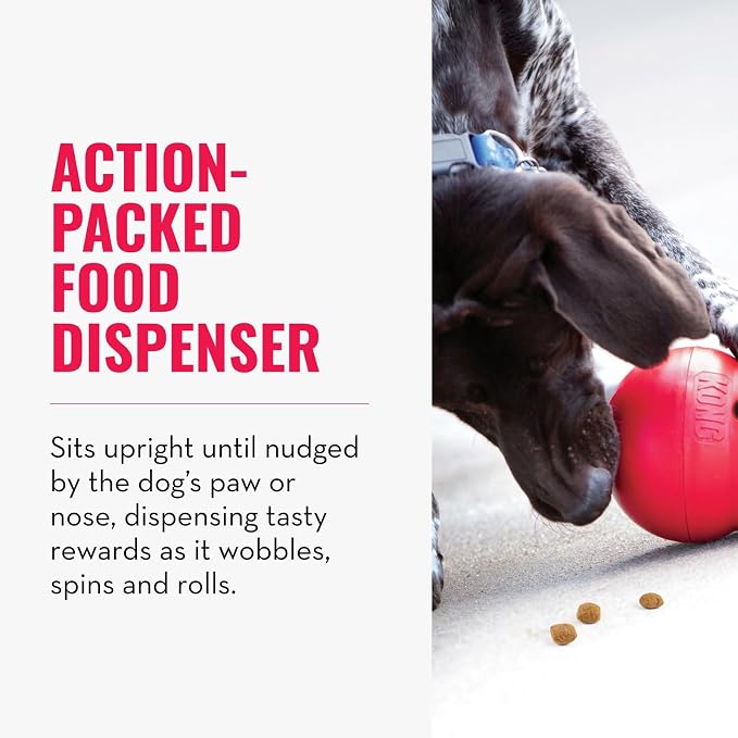 KONG Wobbler, Interactive Treat-Dispensing Dog Toy, for Medium/Small Dogs | Interactive Treat-Dispensing Toy & Slow Feeder That Supports Healthy Eating & Keeps Dogs Mentally Busy