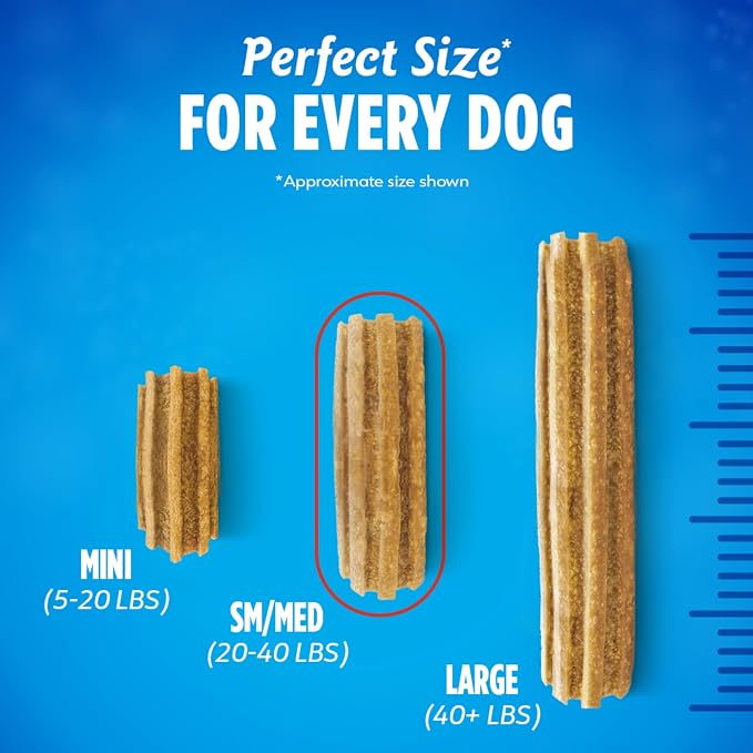 Dentalife Daily Oral Care Dog Treats for Small and Medium Dogs,Chewy Dental Treat to Freshen Breath and Fight Tartar,Chicken Flavor,35.7 oz. Each,47 Chews each/94 Total Chews-47 ct. Pouch,(Pack of 2)