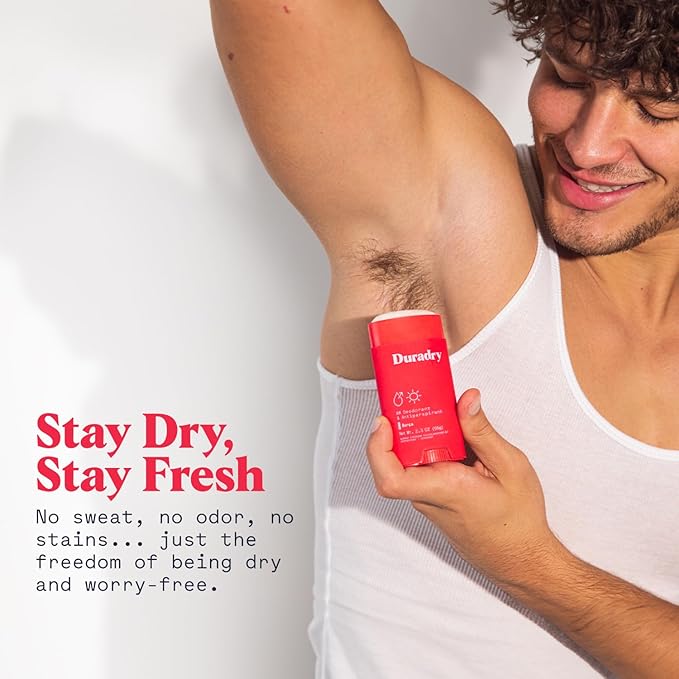 Duradry Clinical-Strength Antiperspirant Deodorant for Women and Men – Clean Formula with Natural Ingredients for Odor and Excessive Sweat Protection – (Cool Citrus + Cedar)2.3 Oz