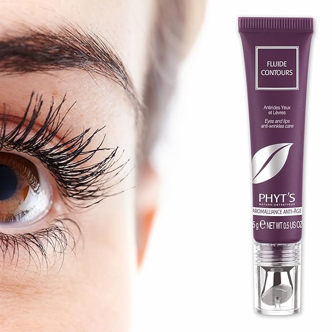 Phyts Eyes and Lips Contour Fluid - Hydrating Eye and Lip Cream - Smoothes Fine Lines, Fades Wrinkles, Tones and Regenerates Skin - 0.5 oz