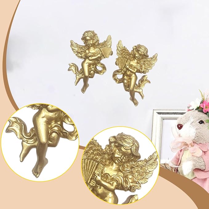 Angel Statue Wall Hangings Wall Adornments Decor Decorative Ideal Gift Unique Angelic Figures Angel Figurines for Living Room