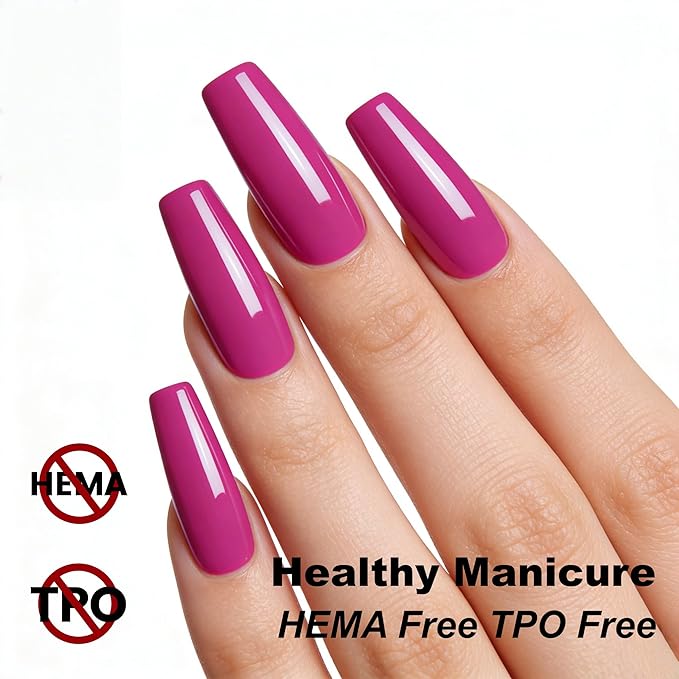 YTD Likomey Gel Nail Polish,15ml Fuchsia/Dragon Fruit Pink UV Nails Gel,Fall Winter Salon Home DIY Nail Art Manicure Pedicure Color Varnish,CS476