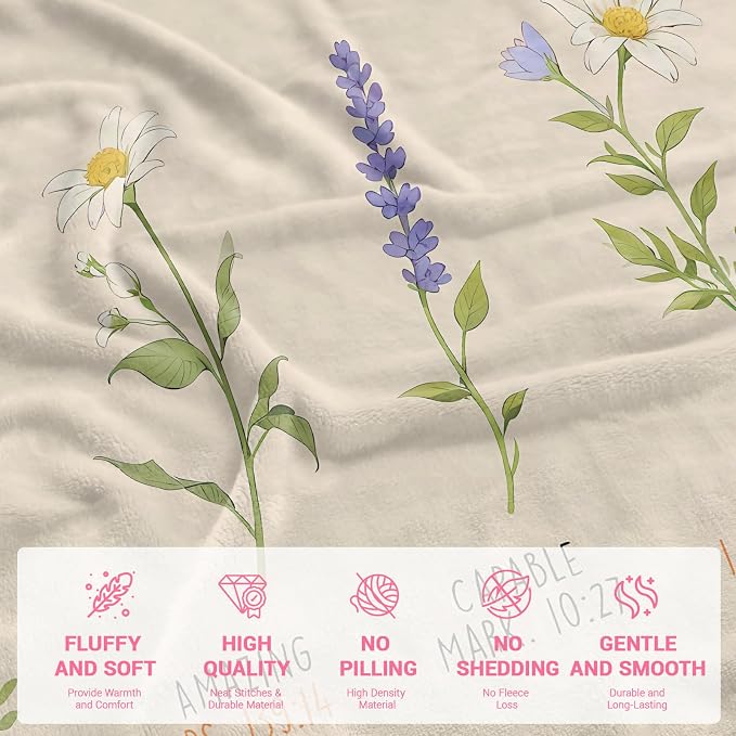 COMFAR Christian Gifts for Women Faith, Inspirational/Religious/Spiritual Gifts for Adults, Soft Throw Blankets for Women/Men, Personalized Blankets for Adults 40"x 50"