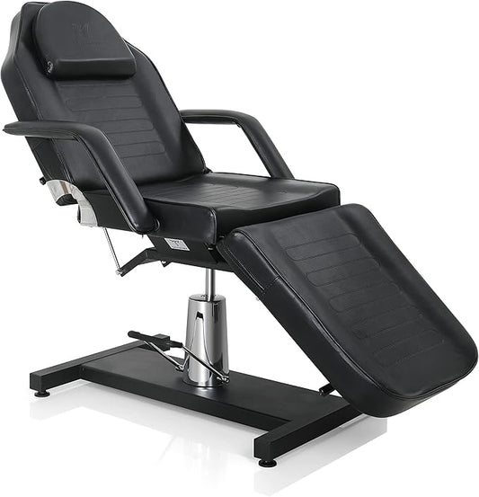 TATARTIST Hydraulic Facial Bed Esthetician Chair Portable Massage Table Professional Spa Chair 360° Rotate Beauty Medical Tattoo Chair Salon Treatment Table (Black)