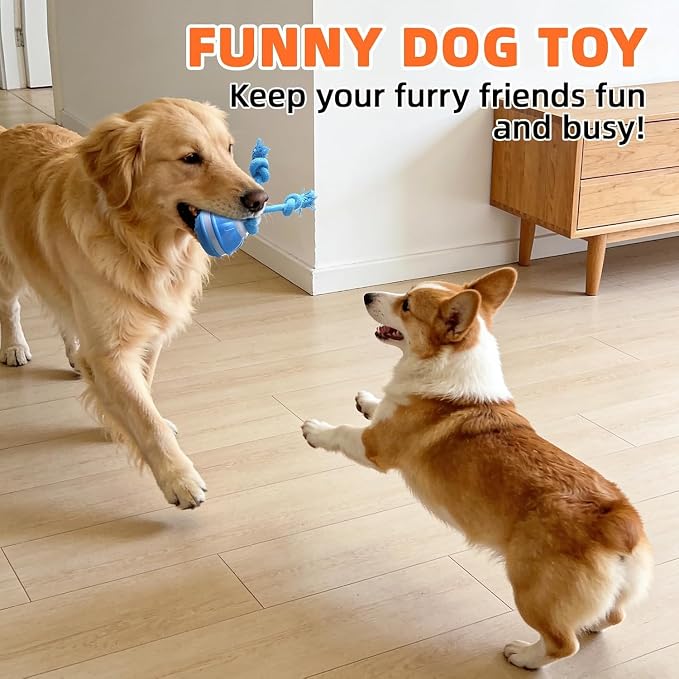 Interactive Dog Ball Toy,Moving DogToys (Blue) | For Small Medium Large Dogs,360° Automatic Moving Toy, Interactive Dog Ball Stimulation Toy for Boredom Relief