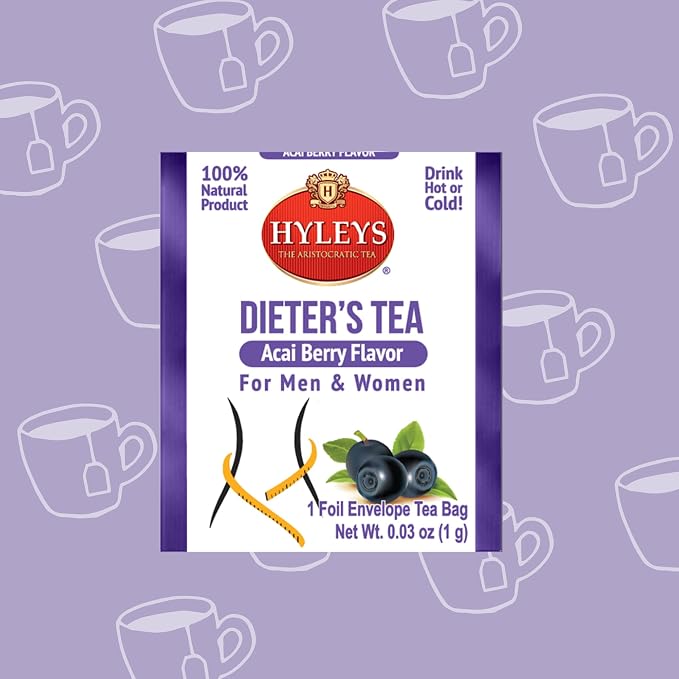 Hyleys Dieter's Tea with Acai Berry Flavor - 14 Tea Bags - Slimming Weight Loss Detox Cleanse Tea