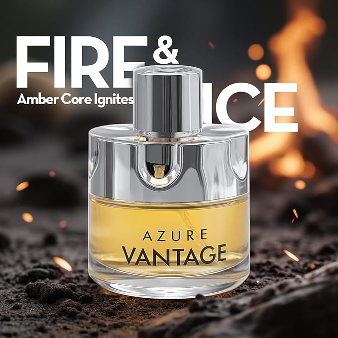 A CENTER Men's Cologne Gift Set 4 Pack Azure Vantage Series - 3.4 Fl Oz Each | Vanilla Cedarwood LavenderLeather & Amber Floral Fragrance | Luxury Eau de Toilette