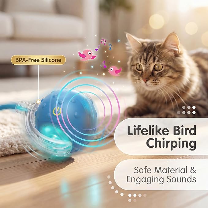 Tiny Fetch Motion Dog Toy,Interactive Cat Toy Rolling Ball