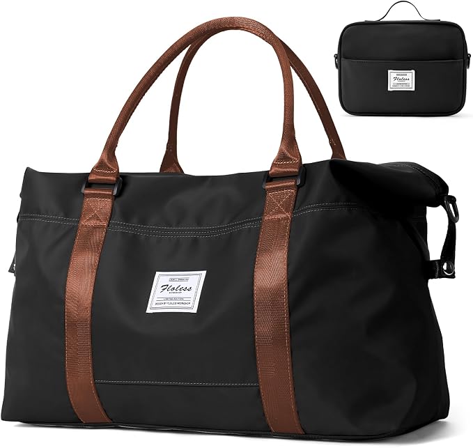 Travel Duffel Bag, Carry On Overnight Weekender Bags for Women | Travel Bag with Wet Pocket & Trolley Sleeve, For Spirit Airlines 18x14x8 Personal Item Bag
