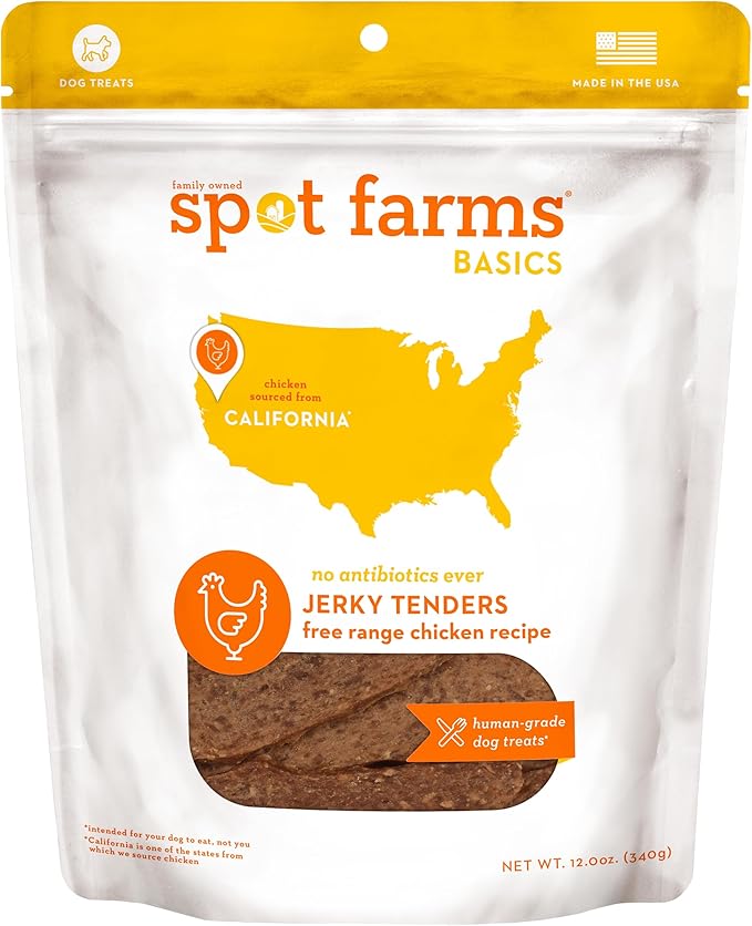 Spot Farms® Basic Chicken Tenders Dog Treats 12 oz | Human Grade, No corn, No wheat, No soy, Glycerin Free, Made in the USA
