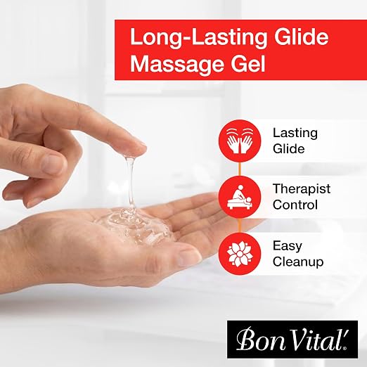 Bon Vital' Original Massage Gel, 5 Gallon Pail, Hypoallergenic & Paraben-Free, Professional Massage Gel, Hydrating Massage Cream Alternative for Dry Skin and Sensitive Skin