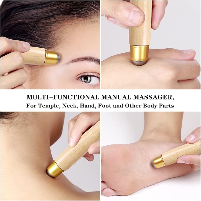 Best Telescoping Back Scratcher, Back-Scratcher for Women Men Kids with Wood Handle, Steel Massage Roller, Wide Claw, Handheld Head Scratcher Back Massager Extend Up to 24Inch