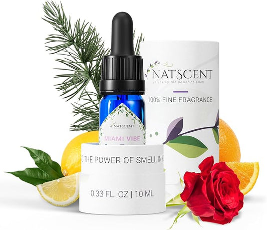 Miami Vibe Essential Oils for Diffusers for Home, Nature-derived Essential Oils, Long-Lasting & Family-Friendly Diffuser Oils Scents, IFRA Certified, Cold Air & Ultrasonic - 0.33 oz